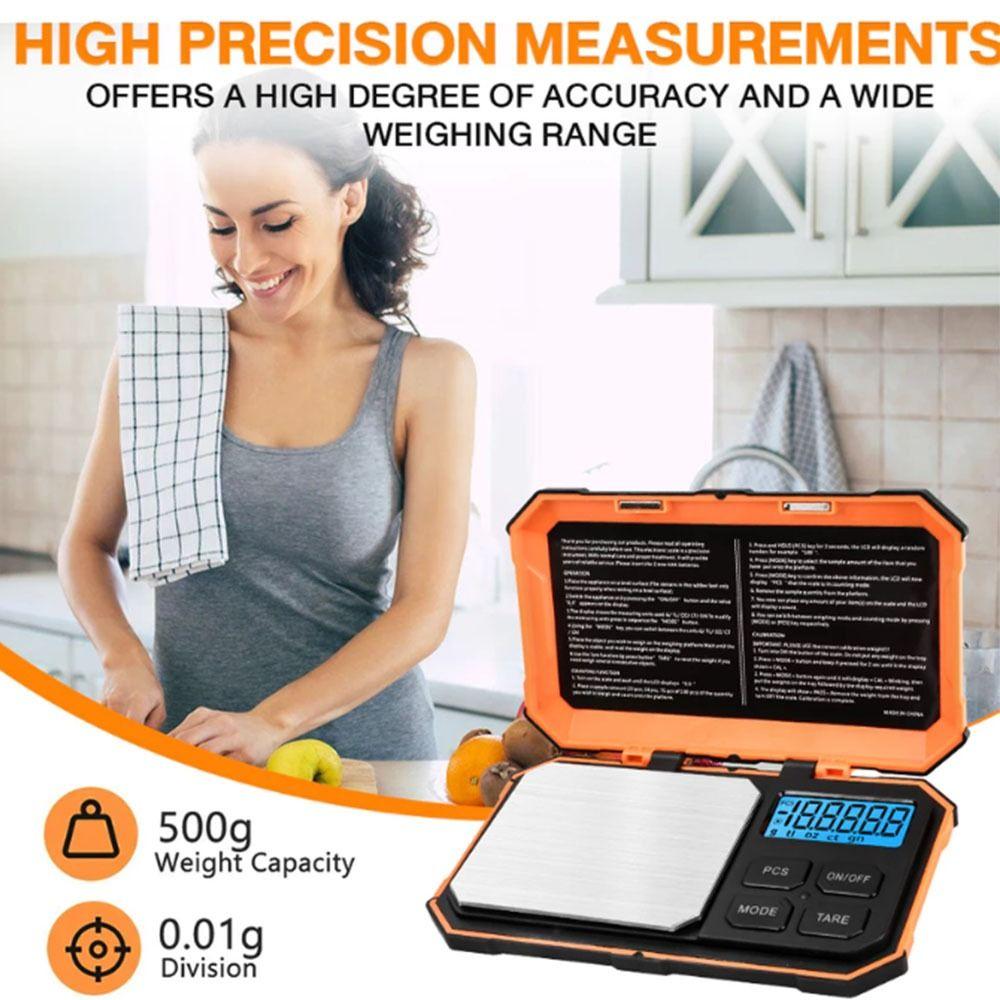 High Precision Electronic Scales 500g 0.01g Digital Scale Milligram Calibration Weights