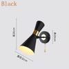 Modern Wall Light Nordic Trumpet Lamp with E27 Bulb for Corridor Living Room Foyer Bedroom Angle Adjustable Metal Lightings