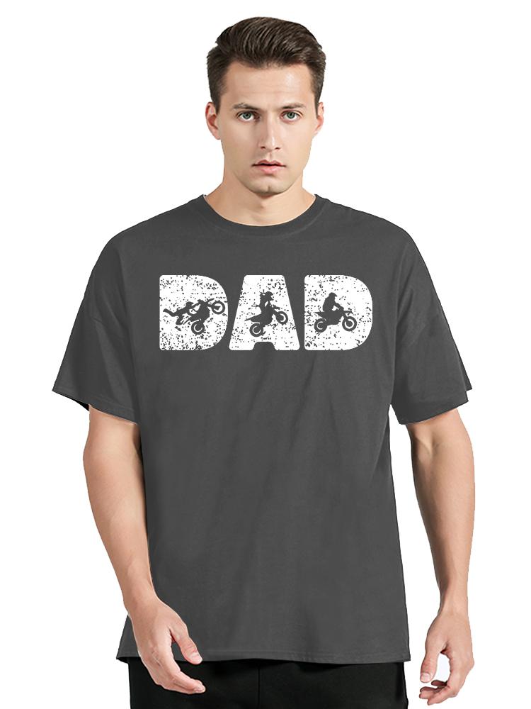 

Men s Clothes Oversized T-shirt Dad Print Motorcycle Pattern Tshirt Summer New Loose Father s Day Tops Tee Cotton O-neck T Sh... S разноцветный