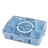 Snackle Box Container Lid with 8 Compartment with Lid Portable Divided Serving Tray for Parties Sweets Vegetables Biscuits Nuts