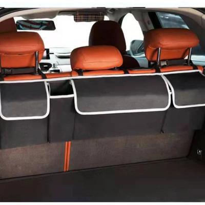 Car Trunk Organizer for SUV Backseat Hanging Organizer for SUV Truck MPV Upgrade Back Seat Storage Bags with 4 Pockets 39*14inch