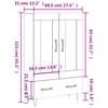 Highboard Gray Sonoma 69.5 X 31 X 115 Cm Engineered Wood