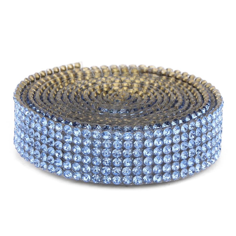 1m Bordino in Rete di Vetro con Strass Applicazione Termoadesiva Rifinitura per Abiti da Sposa Scarpe ( Colore)
