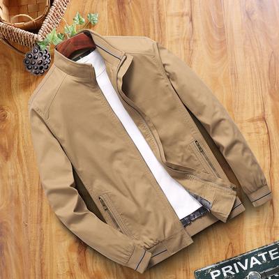 Frühling und Herbst Herren Bomberjacke Lässige Herren Oberbekleidung Windbreaker Stehkragenjacke Herren Arbeitsjacke
