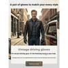 Meier Lambskin leather gloves, men's spring and autumn thin retro, the first layer can touch the screen