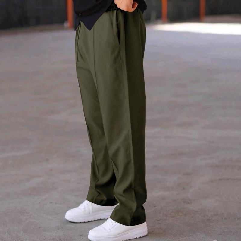 Men's Sports Trousers Casual Trousers Men's Solid Colour Versatile Fashionable Straight Trousers