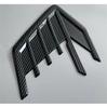 2x Universal Car Side Wing Fins Air Flow Fender Vent Trim TPU Carbon Fiber Style