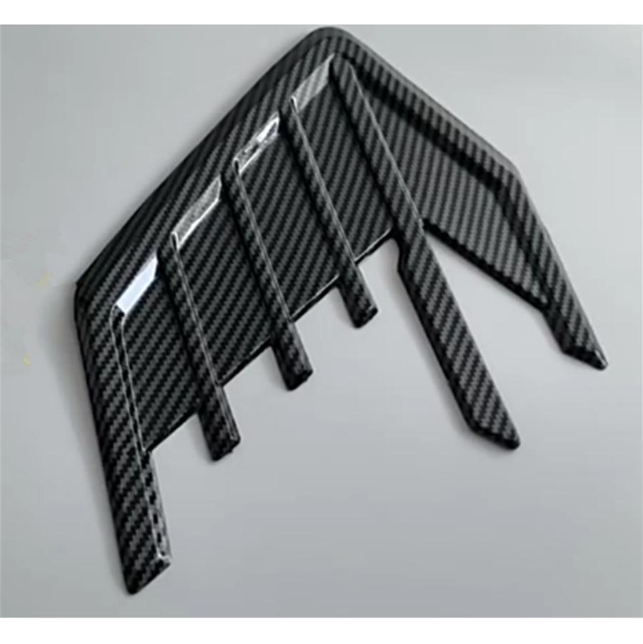 2x Universal Car Side Wing Fins Air Flow Fender Vent Trim TPU Carbon Fiber Style