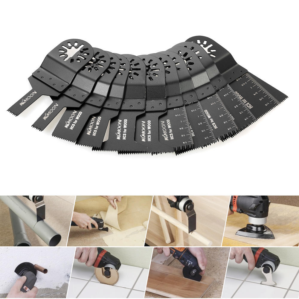 

KKmoon 11шт Осциллирующий Осциллирующий Мульти Инструмент Пила Ср для Фейна Мультимастер Макита Бош Роквелл