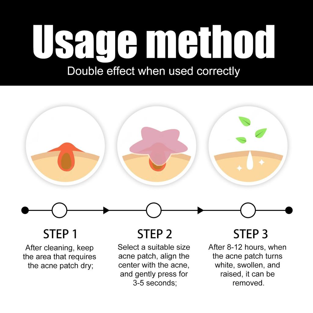 Large Capacity Pimple Patches, Colorful Cute Zit Covers,Hydrocolloid Acne Patches With Tea Oil, Witch Hazel, Centella Asiatica , Hyaluronic Sour