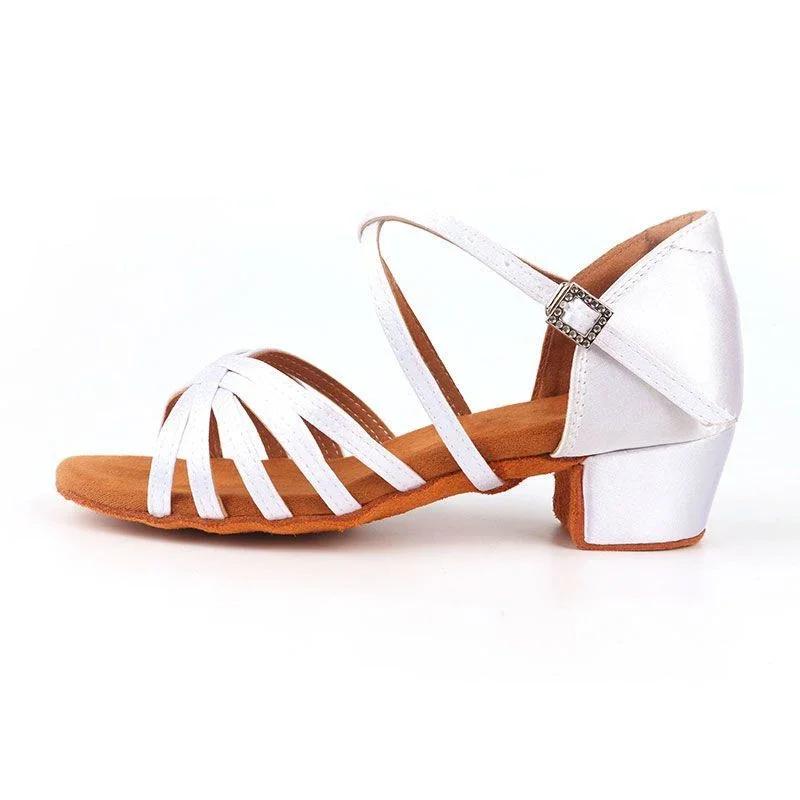 Children Dance Shoes for Girls Ballroom Latin Ladies Modern Tango Dancing Women Salsa Sandals