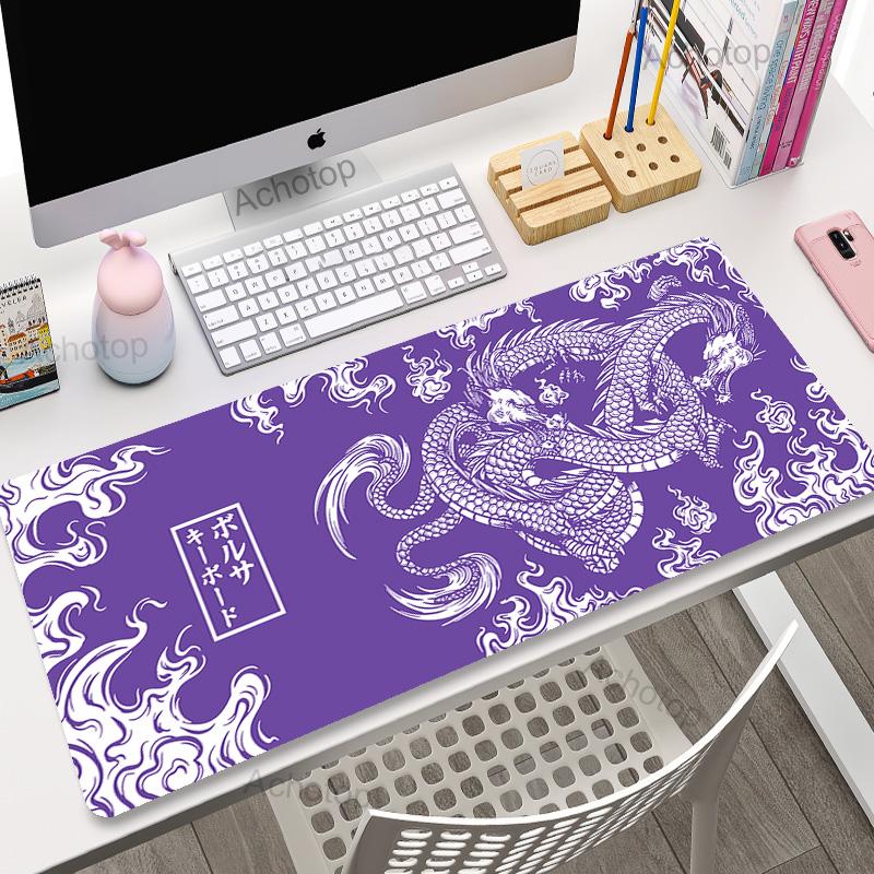 Large Mouse Pad Gaming Mousepad xcm Mouse Mat Chinese Dragon Art Gamer Mousepads PC Desk Pads Pink White Keyboard Mats XXL