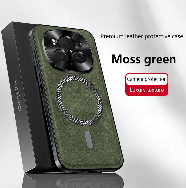 

For Honor Magic 6 6 Pro 5 5 Pro leather full-cover magnetic waterproof shockproof fingerprint phone case For Magic 6