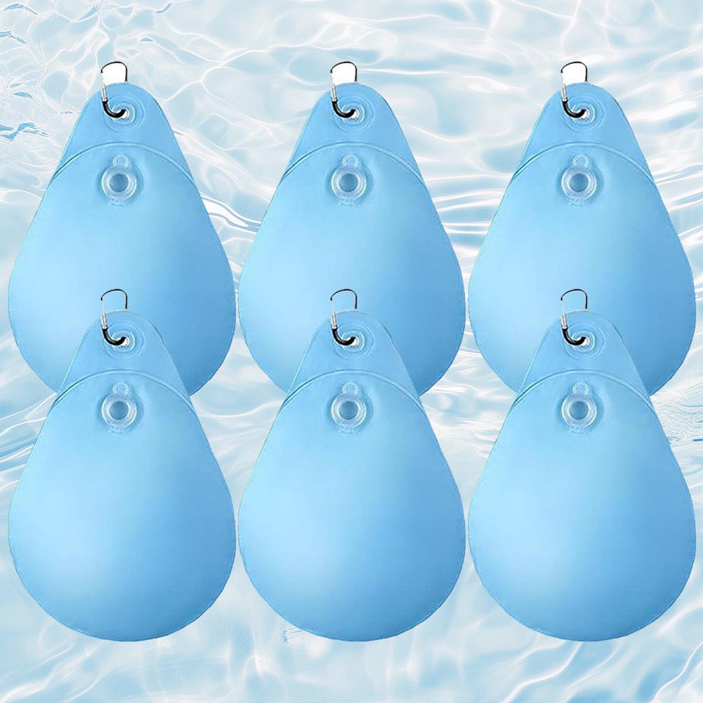 8 Pack Pool Cover Weights with Hooks Heavy Duty Weights Water Bag Leakproof Thick PVC for Winter Pool Cover Hot Tub Weight Bags