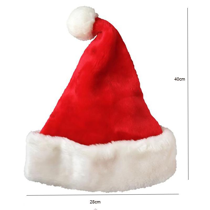 

Santa Claus Hat Christmas Hat Thick Warm Comfortable Red White Plush Christmas Holiday Hats For Adults And Kids Unisex Xmas Hats