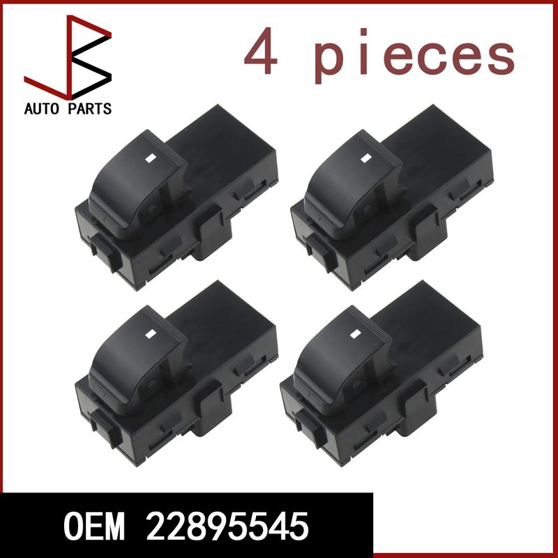 4PCS 22895545 25877776 Passenger Power Window Switch For Chevrolet Silverado GMC Sierra 1500 2500 3500HD Traverse for Buick