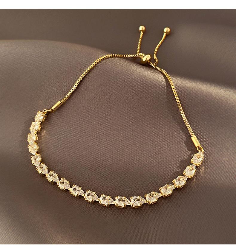 

Luxury Gemstone Women Bracelet Adjust Chains