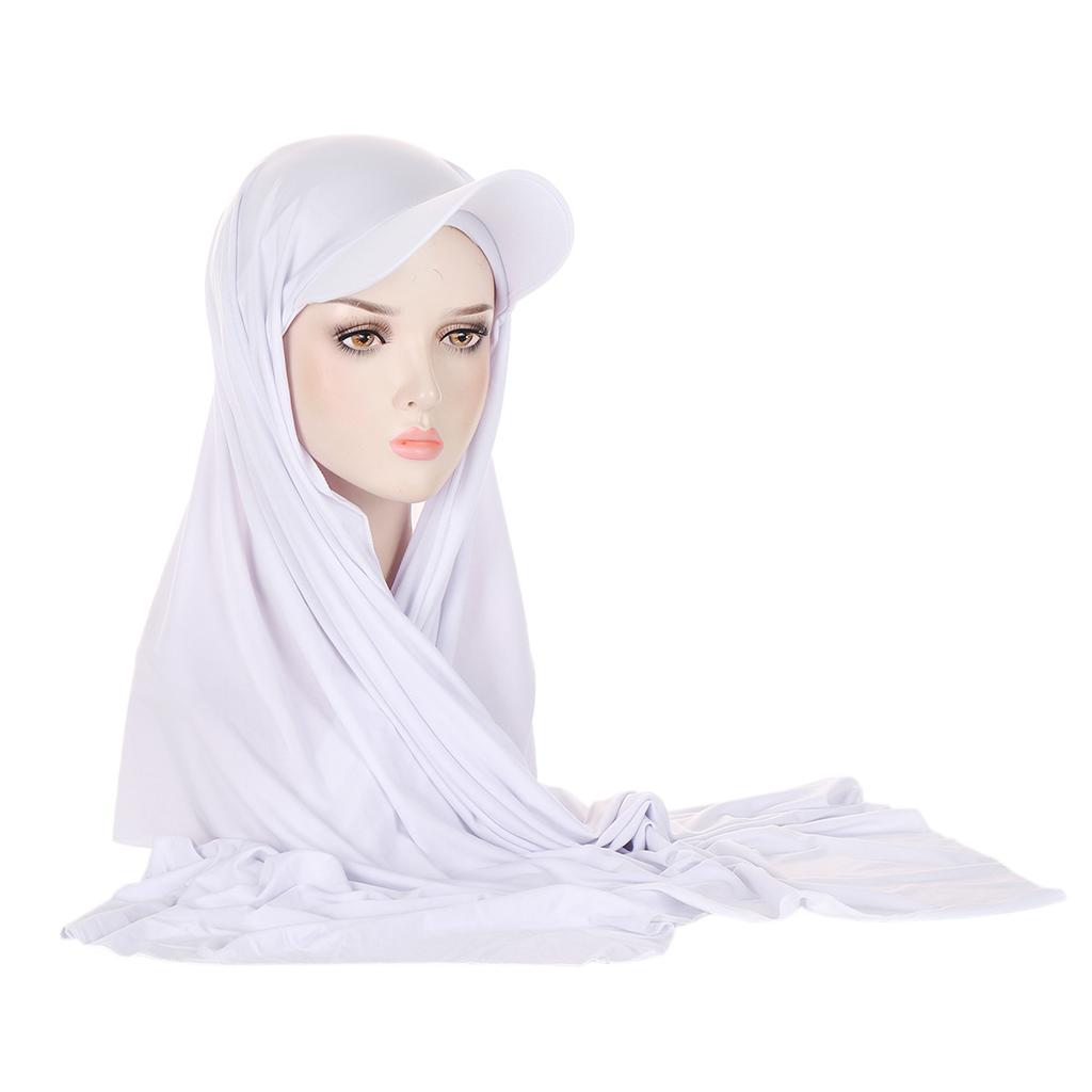 New Fashion Brim Solid Color Women's Scarf Hat Muslim Hijab Cap Headwear Accessories