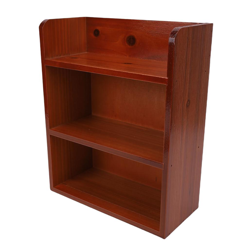 Meerlaags Houten Opbergrek Bureau Wandmontage Vintage Veelzijdig Houder voor Diverse Spullen voor Parfum Cosmetica