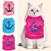 Striped Dog Anchor Vest Pets Cloth Summer Puppy Coat T Shirts Cat Casual Costume