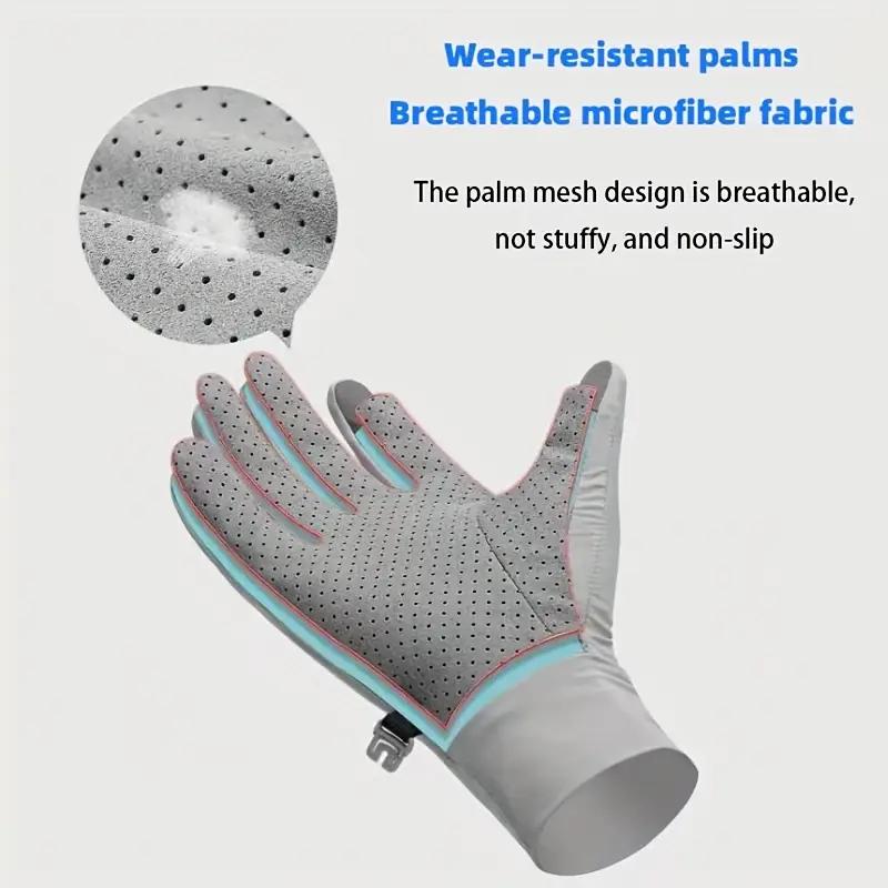 Motorcycle Elastic Gloves Touch Screen Non Slip Fitness Fishing Riding Handwear Cycling Anti UV Durable Sun Protection Gloves