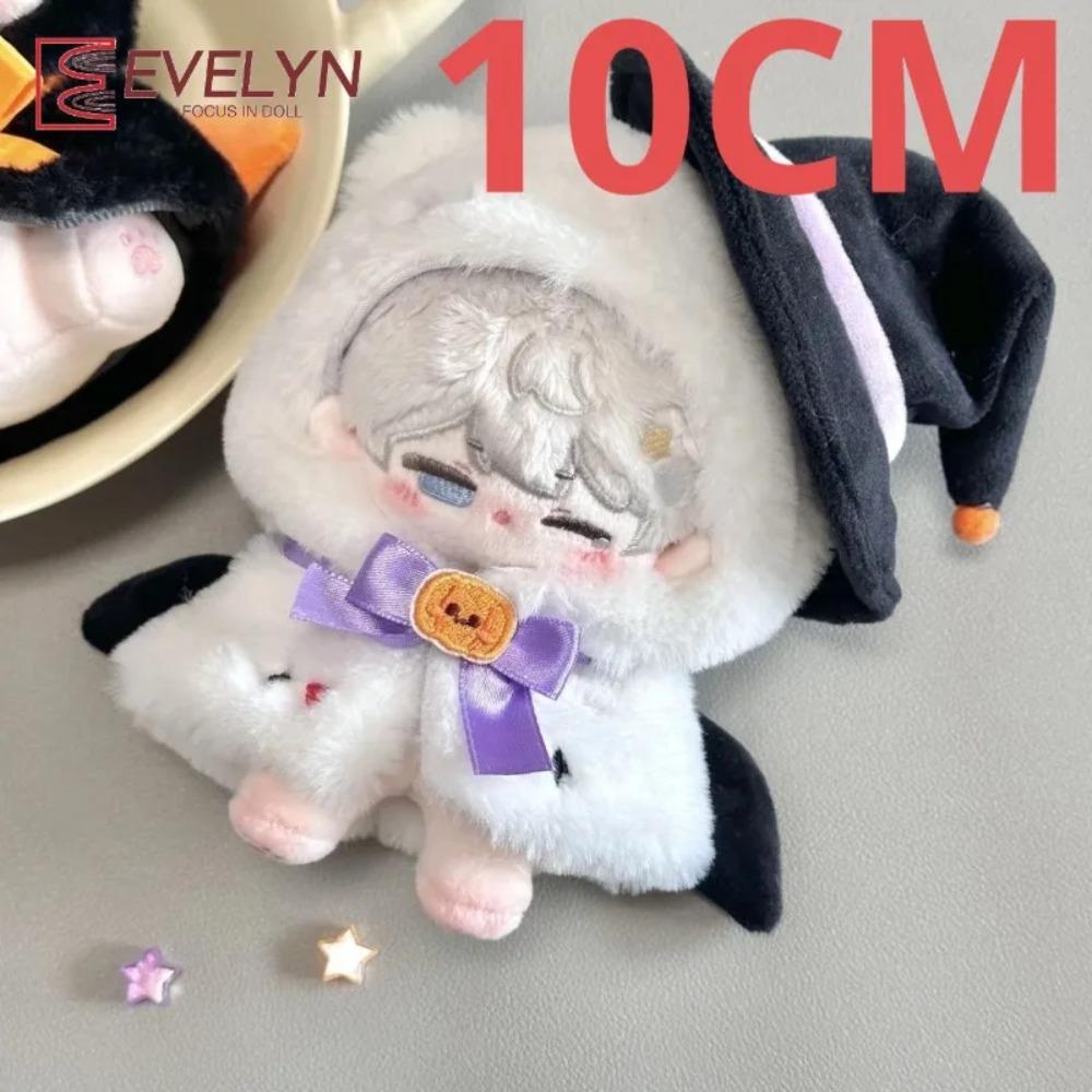 

Evelyn 10cm Cotton Doll Clothes Halloween Pumpkin Clothing Accessories Love and Deepspace Plush Doll S Clothes Cloak DIY Gifts
