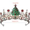 1pc Fashion Festive Christmas Tree Hair Crown Toned Rhinestones Whimsical Holiday Design Perfect Christmas Parties Royal