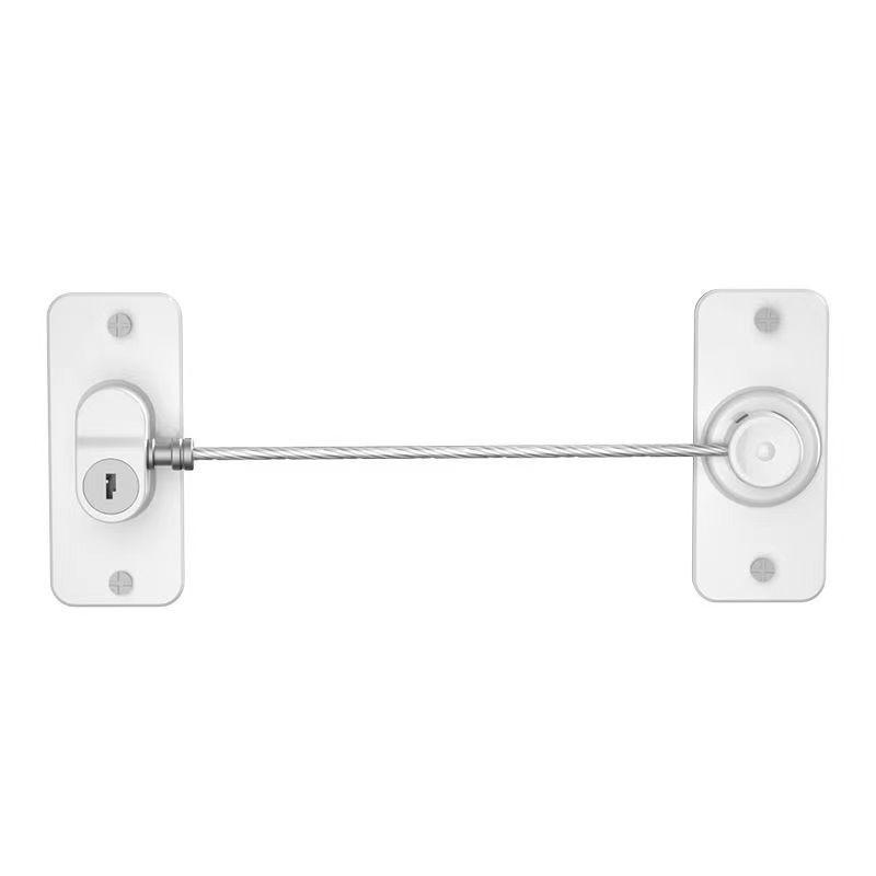 Combination Refrigerator Lock No Drill Adhesive Mount Heavy Duty Steel Cable for Home Kitchen Fridge Cabinet Drawer