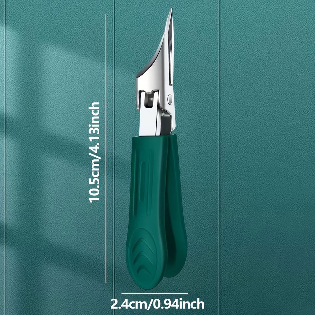 Equipped with ultra-slim angled tip design, thickened nail and toenail care tool, stainless steel nail clipper trimmer