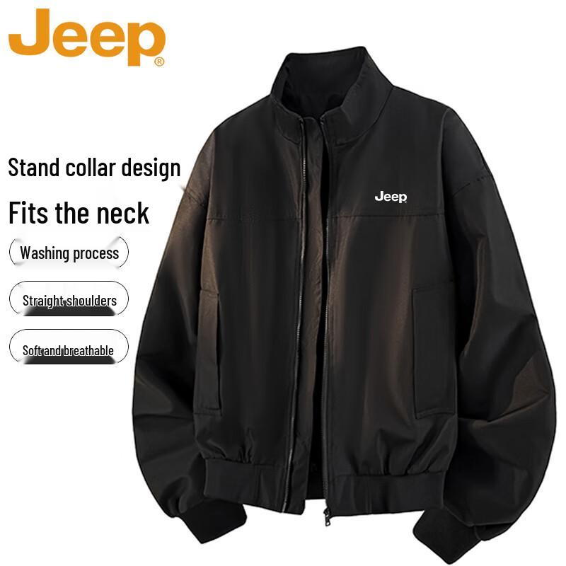 Jeep Men's Stand Collar Casual Work Jacket