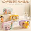 Transparent PVC Mini Portable Storage Bag Multifunctional Cute Animal Print Purse For Travel