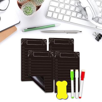 Magnetic Fridge Blackboard with Marker and Eraser Fridge Message Board for Kitchen Grocery Shopping List Meal Planner