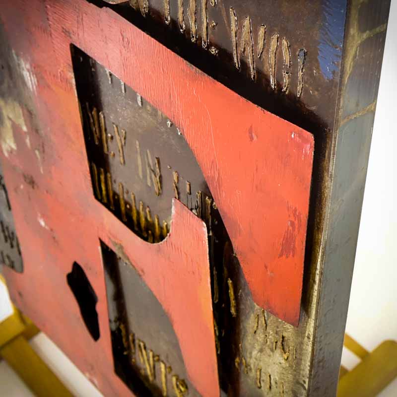 3D metal picture LOFT SCRIPT LOVE 85x85