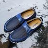 Men's Breathable Mesh Summer Sandals - Size 50, Soft Sole Slip-on Leather Shoes for Dad