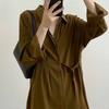 Shirt for Women Oversize Loose Blouse Casual Long Sleeve Solid Colour Pullover Soft Loose Shirt Top