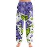 Women's Christmas  Print Trousers With Drawstring Cuffs Casual Pants And Pajamas