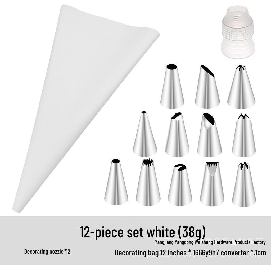Stainless Steel Cake Decorating Nozzle Set with EVA Bag