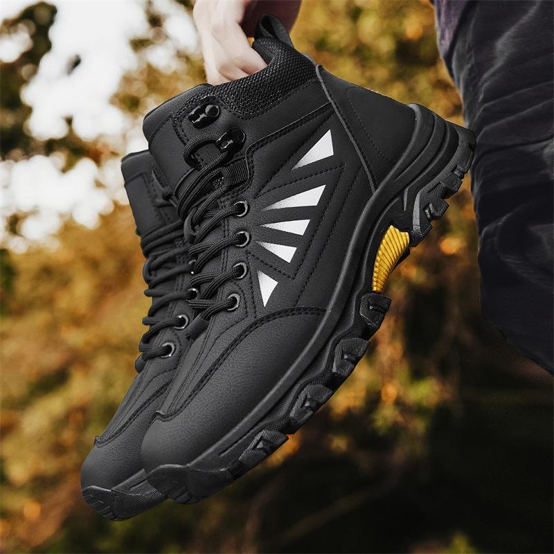 Large Size Men's Shoes Winter New Outdoor Sports Shoes Non-slip Comfortable Wear-resistant Hiking Shoes Cold Sticky Shoes