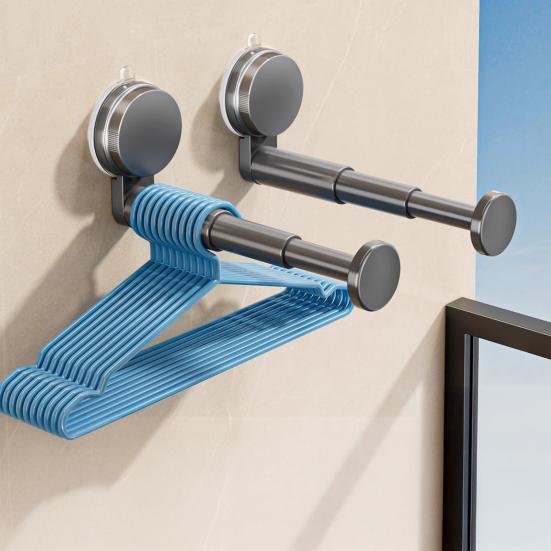 1/2Pcs Retractable Clothes Drying Rack with Suction Cup Strong Load-bearing