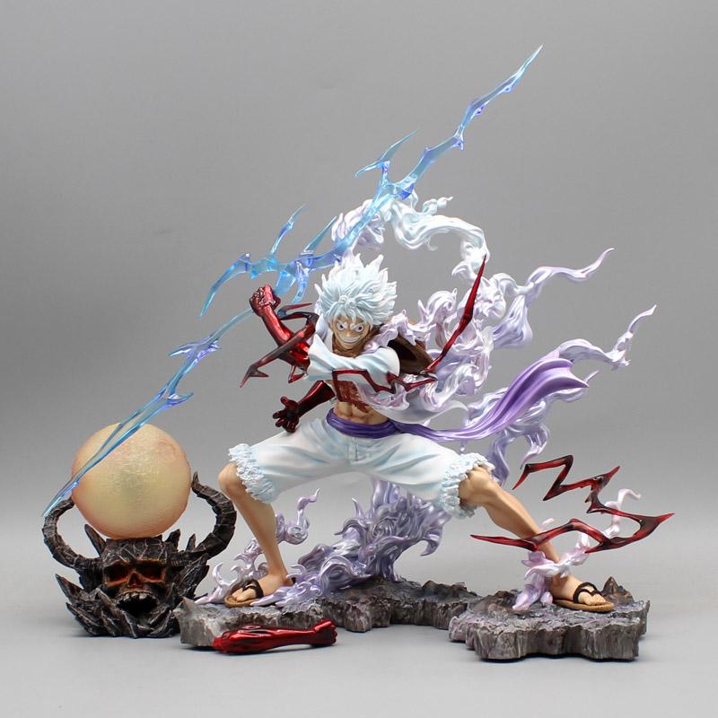 One Piece Figure Sun God Gear 5 Nika Luffy Action Figures 26cm Collection Decoration GK Thunderbolt Monkey D Luffy Model PVC Toy