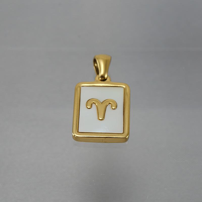 2026 Simple 12 Constellation Necklace Women s 18K Versatile Shell Constellation Pendant Jewelry Women 45cm