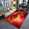 "Fantasy Unicorn Red Galaxy Carpet with Glowing Spiral Design" Suitable for Use As an Anti-slip for Living Room Bedroom Sofas