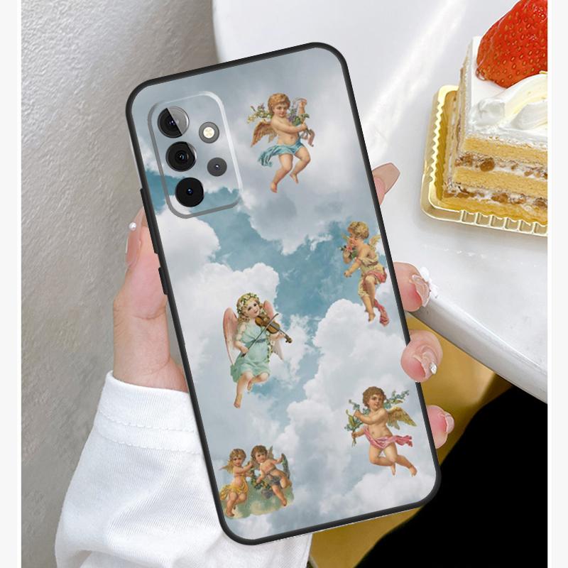 Renaissance Angel Aesthetic Case For Samsung Galaxy A55 A35 A15 A14 A34 A54 A73 A53 A33 A23 A13 A12 A32 A52 A51 Cover