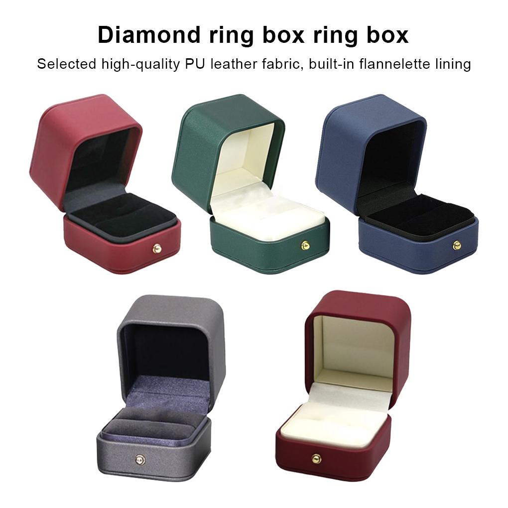 Box Ring Square Filleted Corner Romantic Vintage Boxes Jewelry Storage Supplies Home Proposal Case Engagement Memento