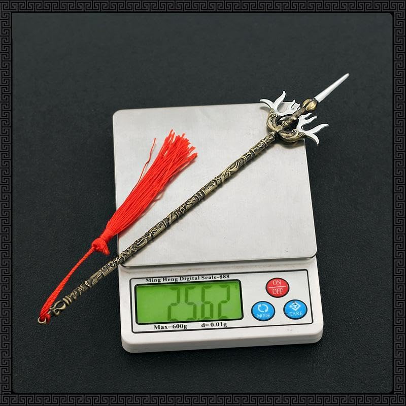 [Nekoshenyama] Sui and Tang Dynasty Heroic Weapon Yuwen Chengdu Spear, Total Length 22cm / Miniature Figurine, Collector's Decor