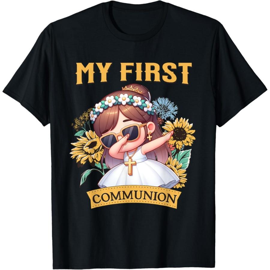 Мое Первое Причастие Девочки Даббинг 1-й Религиозный Сакрамент Футболка S