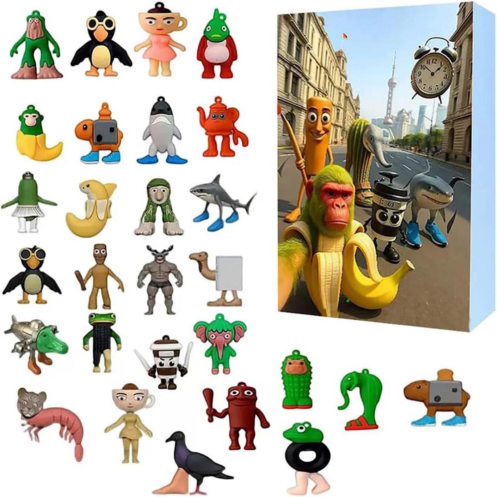 Italian Brainrot Advent Calendar Tungtung Sahur Tralalelo 24 Days Advent Calendar Monsters Figurine Christmas Birthday Gift