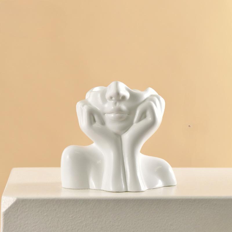 Nordic Creative Body Art Styling Office Supplies Desktop Multi Functional Storage Pen Holder Makeup Holder