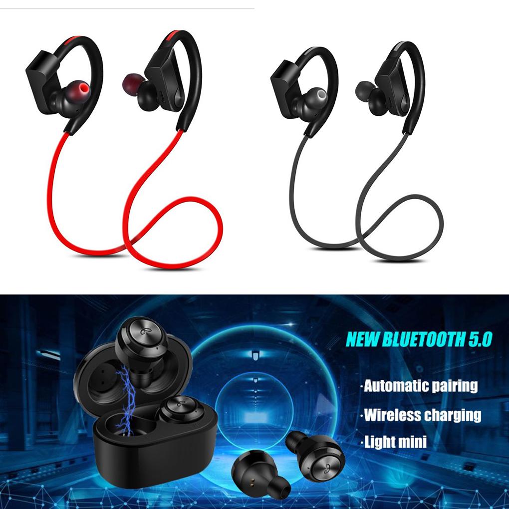 Sport Bluetooth\-compatible Headphone Wireless Earphones Waterproof Earphone Stereo Bass Headset with Mic for for