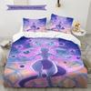 mew Pattern Bedding Home Decoration Birthday Gift (1 * duvet cover + 2 * pillowcase, without core)
